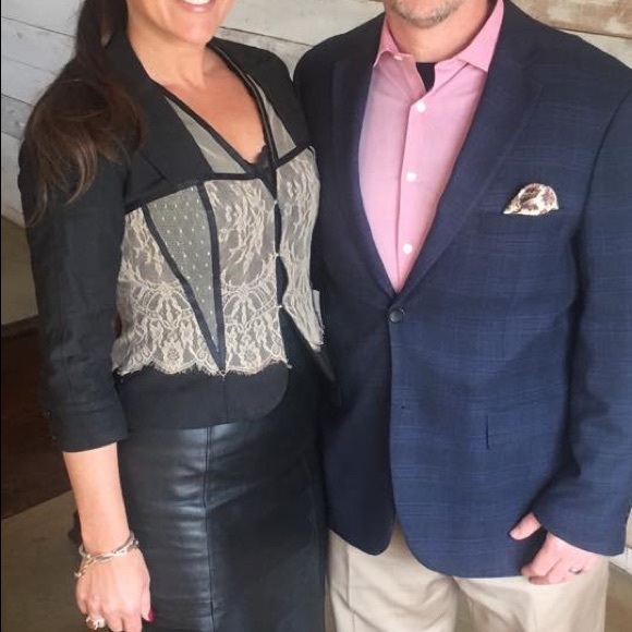 Genuine black leather pencil skirt - Picture 4 of 4